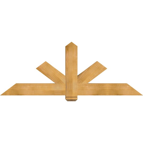 Ekena Millwork Kennewick Rough Sawn Timber Gable Bracket, Western Red Cedar, 72"W x 27"H x 4"D x 6"F, 9/12 Pitch GBW072X27X0406KEN00RWR - main
